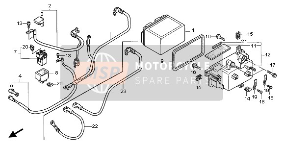 Honda FJS600A 2005 Batterie pour un 2005 Honda FJS600A